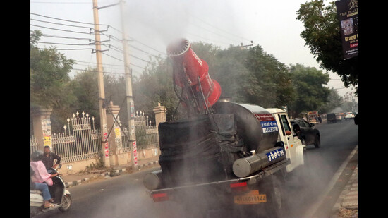 The project also includes building an automatic tyre washing bay to prevent dirt and dust from spreading onto public roads, and handling the operation and maintenance of the entire system for five years. (HT) The project also includes building an automatic tyre washing bay to prevent dirt and dust from spreading onto public roads, and handling the operation and maintenance of the entire system for five years. (HT)