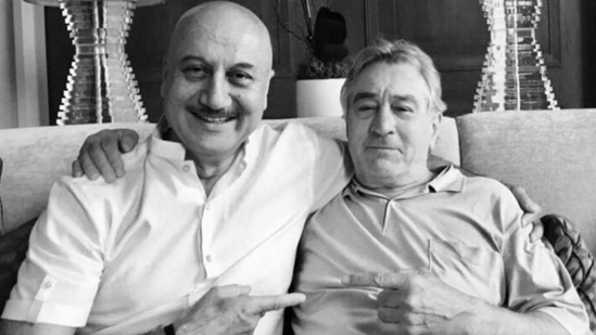Anupam Kher and Robert De Niro’s picture was taken by their Silver Linings Playbook director David O Russell. Anupam Kher and Robert De Niro’s picture was taken by their Silver Linings Playbook director David O Russell.