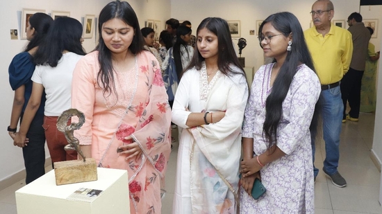 Printmaking and sculpture exhibition by students of the College of Arts and Crafts, underway at Kala Srot Printmaking and sculpture exhibition by students of the College of Arts and Crafts, underway at Kala Srot