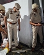Police collecting evidence after a grenade blast outside the house of former Punjab minister and BJP leader Manoranjan Kalia in Jalandhar on Tuesday. (ANI Photo) Police collecting evidence after a grenade blast outside the house of former Punjab minister and BJP leader Manoranjan Kalia in Jalandhar on Tuesday. (ANI Photo)