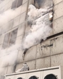 Smoke billowing out of the building in Lucknow on Tuesday. (Sourced) Smoke billowing out of the building in Lucknow on Tuesday. (Sourced)