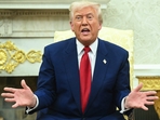 US President Donald Trump speaks during a meeting in the Oval Office of the White House in Washington, DC, on April 7, 2025.(Saul Loeb/AFP) US President Donald Trump speaks during a meeting in the Oval Office of the White House in Washington, DC, on April 7, 2025.(Saul Loeb/AFP)