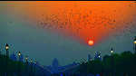A murmuration of rosy starlings seen at India Gate in New Delhi on Tuesday. (Sanjeev Verma/HT PHOTO) A murmuration of rosy starlings seen at India Gate in New Delhi on Tuesday. (Sanjeev Verma/HT PHOTO)