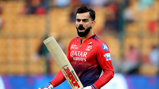 Royal Challengers Bengaluru's Virat Kohli during warm-up before a match.(REUTERS)