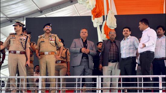 Six SP, eight additional SP, 33 DSPs along with 4,000 security personnel, including police, PAC and jawans of Paramilitary forces will be deployed during the PM’s visit, commissioner of police, Varanasi, Mohit Agarwal said. (PTI) Six SP, eight additional SP, 33 DSPs along with 4,000 security personnel, including police, PAC and jawans of Paramilitary forces will be deployed during the PM’s visit, commissioner of police, Varanasi, Mohit Agarwal said. (PTI)