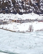 A sheet of snow over the Sissu Lake in Lahaul-Spiti. (ANI Photo) A sheet of snow over the Sissu Lake in Lahaul-Spiti. (ANI Photo)