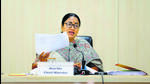 CM Rekha Gupta at a high-level review meeting at the Delhi Secretariat on Friday. (HT PHOTO) CM Rekha Gupta at a high-level review meeting at the Delhi Secretariat on Friday. (HT PHOTO)