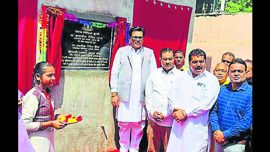 Madan Lal Bagga inaugurated infra works at Government Senior Secondary Smart School, Kundanpuri, on April 7. (HT File) Madan Lal Bagga inaugurated infra works at Government Senior Secondary Smart School, Kundanpuri, on April 7. (HT File)
