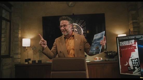 Seth Rogen seems like an unlikely choice at first, for the role of a studio head. In minutes, though, it is hard to imagine anyone else playing the part. Seth Rogen seems like an unlikely choice at first, for the role of a studio head. In minutes, though, it is hard to imagine anyone else playing the part.