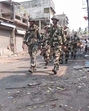 BSF personnel conduct a march after violence erupted on April 11 during a protest against the Waqf Amendment Act, in Murshidabad on Sunday. (ANI) BSF personnel conduct a march after violence erupted on April 11 during a protest against the Waqf Amendment Act, in Murshidabad on Sunday. (ANI)