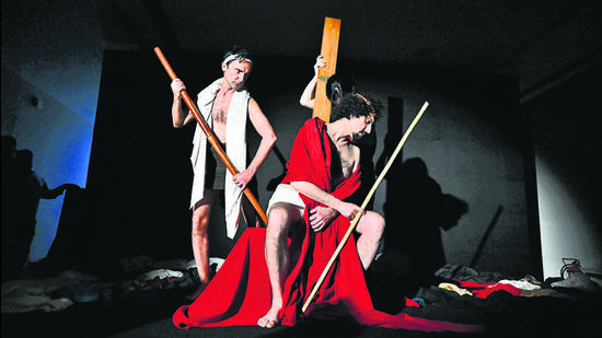 A scene from the performance on Monday. (Sanjeev Verma/HT Photo) A scene from the performance on Monday. (Sanjeev Verma/HT Photo)