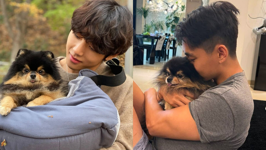 BTS’s Taehyung with beloved dog Yeontan BTS’s Taehyung with beloved dog Yeontan