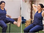 Actor Bhagyashree showcases a quick chair workout in her 'Tuesday Tips with B' series, emphasising exercises that boost flexibility and strength. (Instagram/@bhagyashree.online) Actor Bhagyashree showcases a quick chair workout in her 'Tuesday Tips with B' series, emphasising exercises that boost flexibility and strength. (Instagram/@bhagyashree.online)