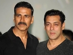 Akshay Kumar with Salman Khan Akshay Kumar with Salman Khan