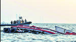Mumbai, Dec 18 (ANI): A boat carrying 85 passengers capsizes near the Gateway of India, in Mumbai on Wednesday. Reportedly, 80 people have been rescued, 5 people are missing 5 admitted to the hospital are in critical condition and 1 is dead. (ANI Photo) (Indian Coast Guard) Mumbai, Dec 18 (ANI): A boat carrying 85 passengers capsizes near the Gateway of India, in Mumbai on Wednesday. Reportedly, 80 people have been rescued, 5 people are missing 5 admitted to the hospital are in critical condition and 1 is dead. (ANI Photo) (Indian Coast Guard)
