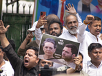 The Enforcement Directorate filed a chargesheet on April 9 in a money laundering case related to the National Herald newspaper. Apart from Sonia and Rahul Gandhi, the chargesheet also names senior Congress leaders Sam Pitroda and Suman Dubey as co-accused.(PTI) The Enforcement Directorate filed a chargesheet on April 9 in a money laundering case related to the National Herald newspaper. Apart from Sonia and Rahul Gandhi, the chargesheet also names senior Congress leaders Sam Pitroda and Suman Dubey as co-accused.(PTI)