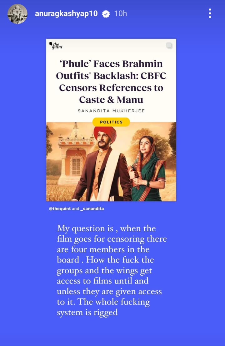 His Insta story. His Insta story.