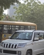 The damaged bus. (HT Photo) The damaged bus. (HT Photo)