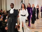 Ralph Lauren, known for staging elaborate runway shows in sumptuous settings like the Hamptons or amid his vintage car collection, took it down a notch for a more intimate show on Thursday in a Manhattan gallery space. (Getty Images via AFP) Ralph Lauren, known for staging elaborate runway shows in sumptuous settings like the Hamptons or amid his vintage car collection, took it down a notch for a more intimate show on Thursday in a Manhattan gallery space. (Getty Images via AFP)