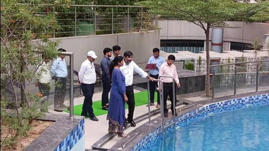 Among the mandatory norms, societies are required to appoint certified lifeguards and at least one female trainer to ensure safety and inclusivity. (HT Photo file) Among the mandatory norms, societies are required to appoint certified lifeguards and at least one female trainer to ensure safety and inclusivity. (HT Photo file)