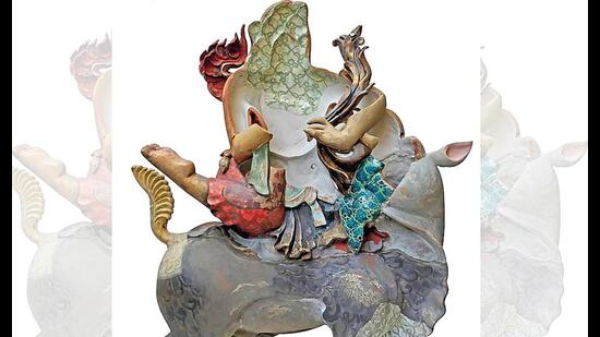 Kamath’s works, including Punarbhava, are a mix of fragments like a hand, foot or a portion of a bird.