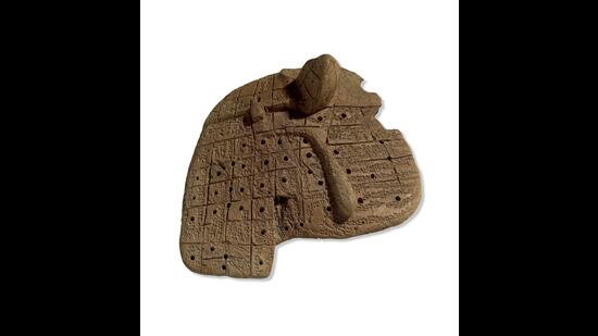 Cuneiform text on an ancient clay model of a sheep’s liver. Such models were used to teach divination methods in Ancient Babylon. (British Museum) Cuneiform text on an ancient clay model of a sheep’s liver. Such models were used to teach divination methods in Ancient Babylon. (British Museum)