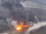 The fire could be seen from afar.(X/JAS) The fire could be seen from afar.(X/JAS)