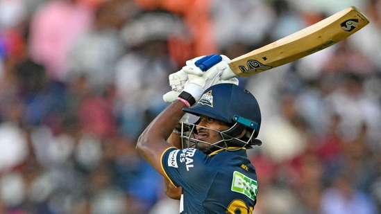Sai Sudharsan brought the Orange Cap back to his head, scoring a fluent 36(21) to set up GT's chase.(AFP)