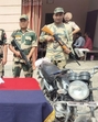 BSF troops with the recovered heroin in Ferozepur. (HT Photo) BSF troops with the recovered heroin in Ferozepur. (HT Photo)