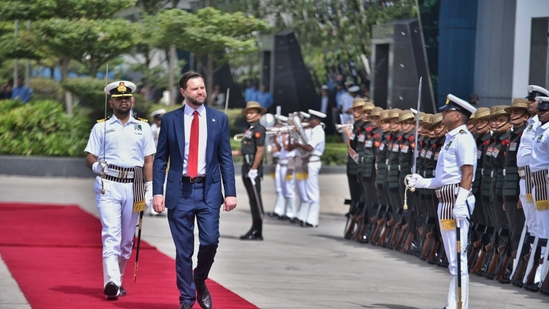 This is US Vice President JD Vance's first official visit to India. He is scheduled to visit Jaipur and Agra as well after Delhi. (HT Photo)