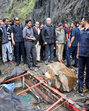 Jammu and Kashmir chief minister Omar Abdullah at the Kela Morh area of Ramban Monday. (ANI) Jammu and Kashmir chief minister Omar Abdullah at the Kela Morh area of Ramban Monday. (ANI)
