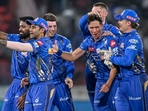 Mumbai Indians were at their ruthless best against a happless Sunrisers Hyderabad as they pulled off a fourth consecutive victory with a seven-wicket win at the latter's home. Trent Boult led an incredible bowling effort with a four-wicket haul, which restricted SRH to a score of 143/8 after which Rohit Sharma and Suryakumar Yadav's knocks helped MI finish the job. (AFP) Mumbai Indians were at their ruthless best against a happless Sunrisers Hyderabad as they pulled off a fourth consecutive victory with a seven-wicket win at the latter's home. Trent Boult led an incredible bowling effort with a four-wicket haul, which restricted SRH to a score of 143/8 after which Rohit Sharma and Suryakumar Yadav's knocks helped MI finish the job. (AFP)