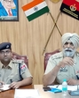 DCP law and order Parminder Singh Bhandal and other officials addressing a press conference on Wednesday. (HT Photo) DCP law and order Parminder Singh Bhandal and other officials addressing a press conference on Wednesday. (HT Photo)