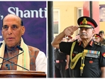 L: Defence minister Rajnath Singh | R: Chief of Army Staff (COAS) General Upendra Dwivedi (PTI and ANI) L: Defence minister Rajnath Singh | R: Chief of Army Staff (COAS) General Upendra Dwivedi (PTI and ANI)