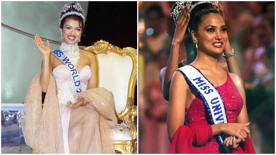Priyanka Chopra and Lara Dutta ace the dupatta with a gown look. Priyanka Chopra and Lara Dutta ace the dupatta with a gown look.