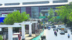 Construction underway on a new foot-over-bridge linking Namo Bharat's Ghaziabad station and Metro's New Bus Adda on Thursday. (Sakib Ali/HT Photo) Construction underway on a new foot-over-bridge linking Namo Bharat's Ghaziabad station and Metro's New Bus Adda on Thursday. (Sakib Ali/HT Photo)