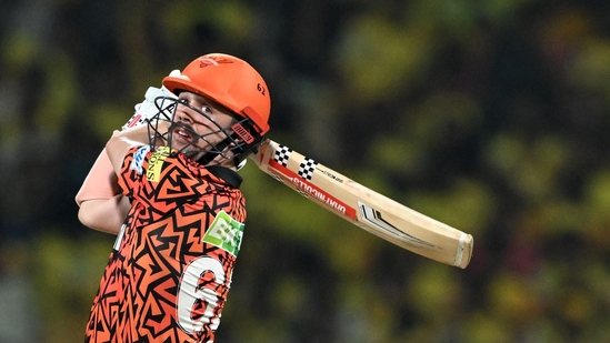 SRH's much-feared opening combination of Travis Head and Abhishek Sharma has largely fallen flat this season and it was no different at the Chepauk Stadium.(AFP)