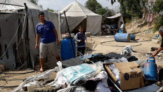 The UN's World Food Programme issued a warning on Friday that it has run out of food supplies in war-torn Gaza, where Israel has barred humanitarian aid since March 2.(REUTERS)
