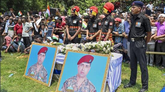 A commemoration for Jhantu Ali Sheikh, native village Patharghata of West Bengal’s Nadia district, who was killed in an encounter in Jammu and Kashmir (PTI) A commemoration for Jhantu Ali Sheikh, native village Patharghata of West Bengal’s Nadia district, who was killed in an encounter in Jammu and Kashmir (PTI)