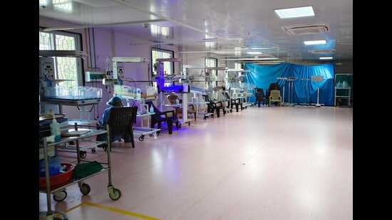 On November 17, 2024, a fire broke out in the SNCU, forcing the hospital to shift the Pediatric Ward to the same campus. (HT PHOTO) On November 17, 2024, a fire broke out in the SNCU, forcing the hospital to shift the Pediatric Ward to the same campus. (HT PHOTO)
