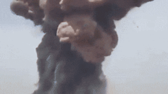 The explosion shattered windows within several kilometres, with social media videos showing a mushroom cloud forming after the blast.(BNO/X) The explosion shattered windows within several kilometres, with social media videos showing a mushroom cloud forming after the blast.(BNO/X)