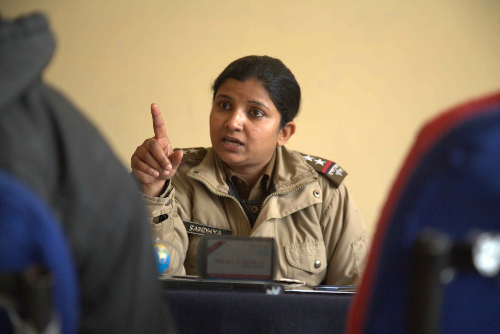 A cop working at the Women Helpline in Dehradun. A cop working at the Women Helpline in Dehradun.