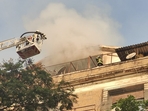 A civic official said that the cause of the fire is yet to be ascertained. (HT Photo/Anshuman Poyrekar) A civic official said that the cause of the fire is yet to be ascertained. (HT Photo/Anshuman Poyrekar)
