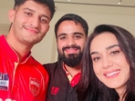 Preity Zinta posted a picture with Prabhsimran Singh and Priyansh Arya. Preity Zinta posted a picture with Prabhsimran Singh and Priyansh Arya.