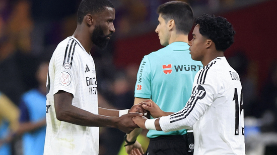 Real Madrid defender Antonio Rudiger apologised Sunday after his red card vs Barcelona (REUTERS)