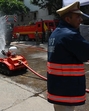 DFS officers demonstrate firefighting equipment before chief minister Rekha Gupta last week. (Vipin Kumar/HT Photo) DFS officers demonstrate firefighting equipment before chief minister Rekha Gupta last week. (Vipin Kumar/HT Photo)