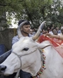 Delhi chief minister Rekha Gupta at Gramin Gaushala in Bawana on Sunday. (PTI) Delhi chief minister Rekha Gupta at Gramin Gaushala in Bawana on Sunday. (PTI)