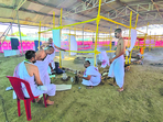 Seers perform Som Yagya at Mahakaleshwar temple, Ujjain, on April 24. (HT Photo) Seers perform Som Yagya at Mahakaleshwar temple, Ujjain, on April 24. (HT Photo)