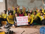 Blinkit gig workers went on a strike in Varanasi this weekend(X/@GIPSWU_) Blinkit gig workers went on a strike in Varanasi this weekend(X/@GIPSWU_)