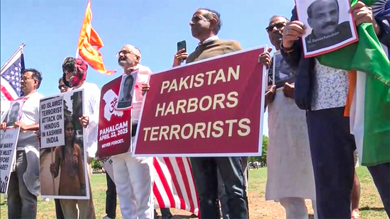 Pakistan’s nuclear blackmail has run its course, but Rawalpindi still feels it has some stamina to persist. Therefore, Pakistani generals think that they can continue using terrorism as a State policy, behind the shield of nuclear weapons hold a peaceful demonstration in memory of the Pahalgam terror attack victims, in Washington, DC on Monday. (ANI Photo) (ANI) Pakistan’s nuclear blackmail has run its course, but Rawalpindi still feels it has some stamina to persist. Therefore, Pakistani generals think that they can continue using terrorism as a State policy, behind the shield of nuclear weapons hold a peaceful demonstration in memory of the Pahalgam terror attack victims, in Washington, DC on Monday. (ANI Photo) (ANI)